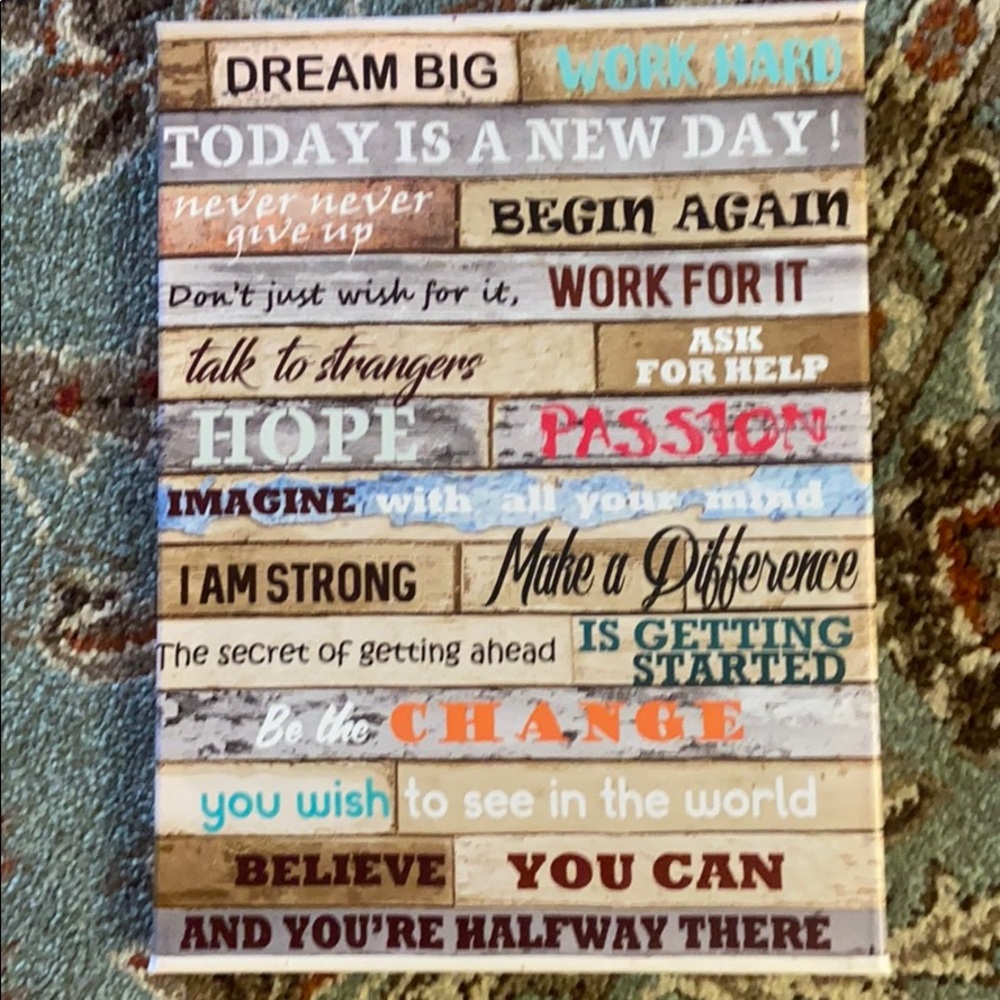 Canvas Wall Art-inspirational Approx.11.5x15.5 in.